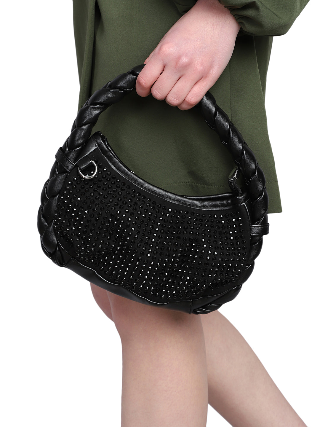 Women's Black Handheld Bag