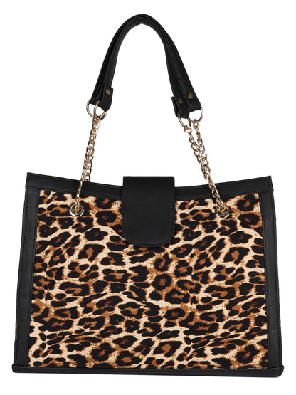 MINI WESST Brown Textured Tote Bag(MWTB090TIG)