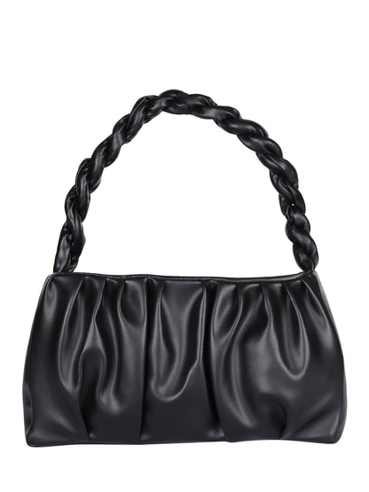 MINI WESST Black Solid Handheld Bag(MWHB208BL)