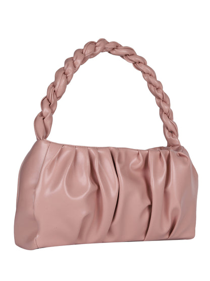 MINI WESST Pink Solid Handheld Bag(MWHB210PK)