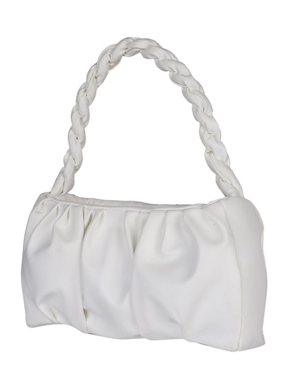 MINI WESST White Solid Handheld Bag(MWHB211WT)