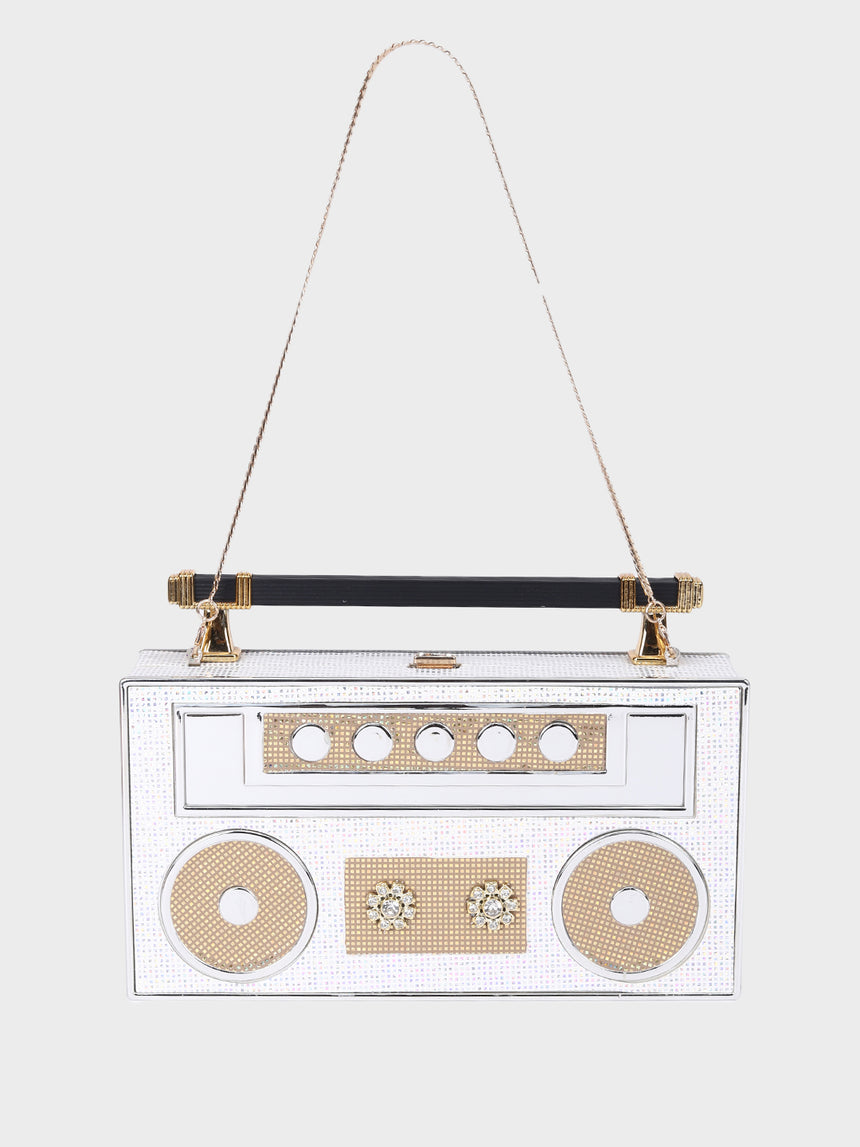 The Radio Silver Clutch