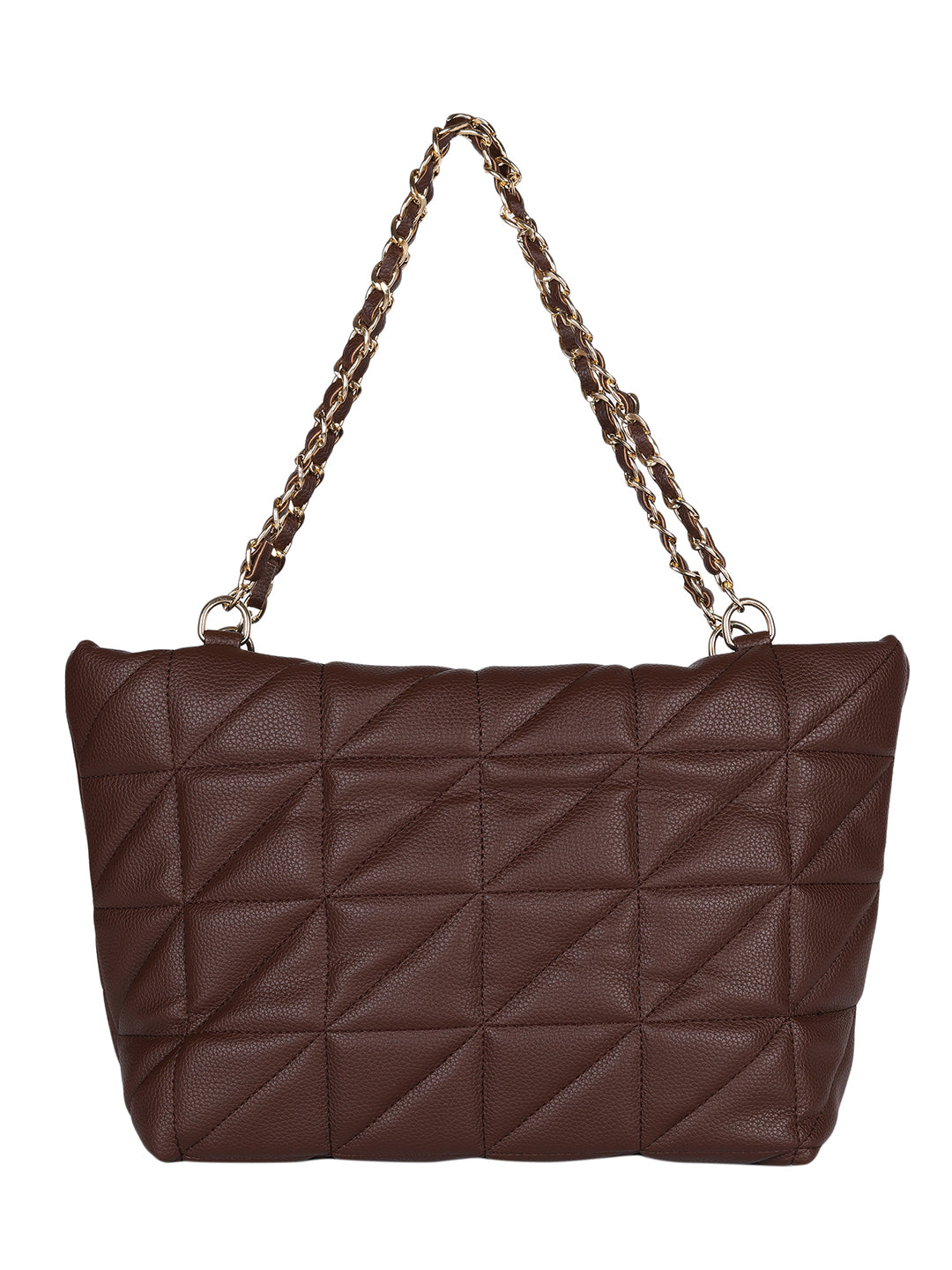 MINI WESST Brown Solid Tote Bag(MWTB099BR)