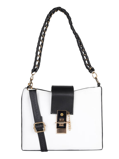 MINI WESST White Solid Handheld Bag(MWHB213WT)