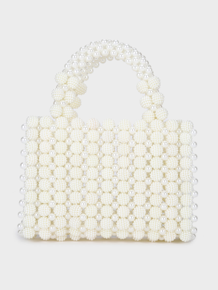 Pearl White Bucket Bag