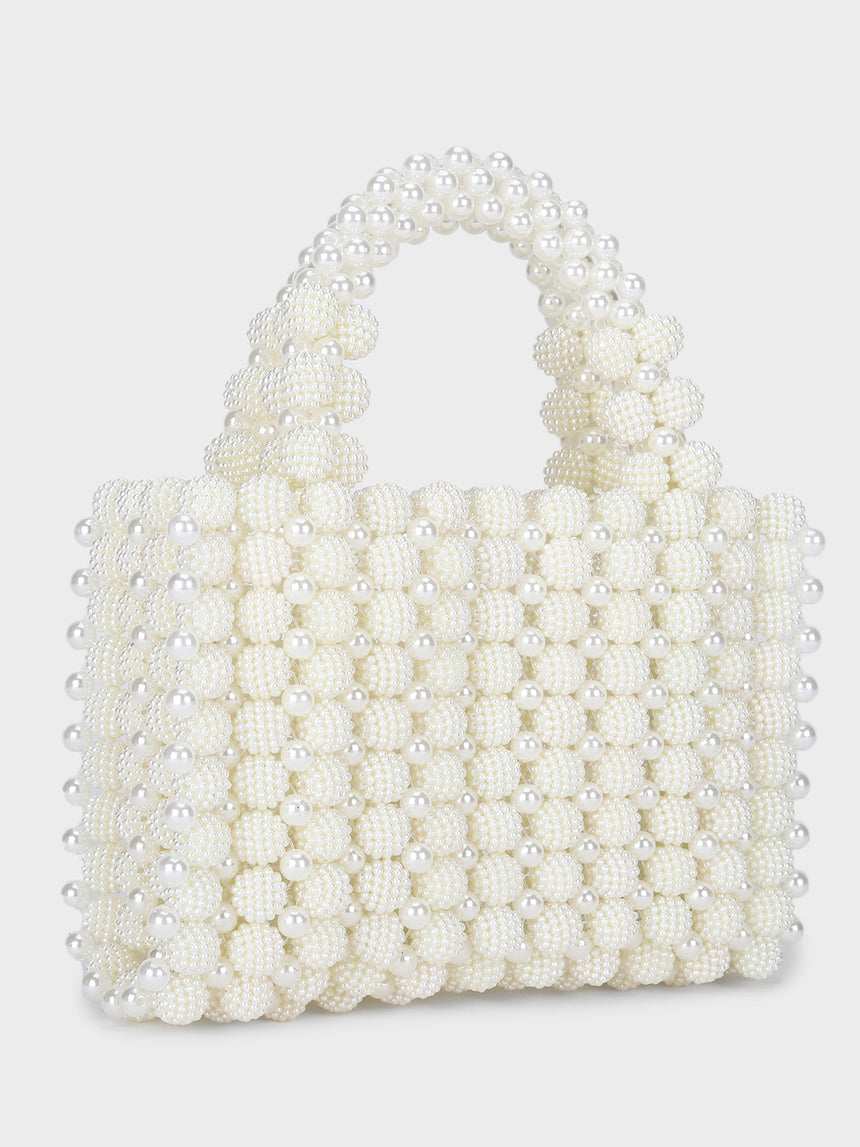 Pearl White Bucket Bag