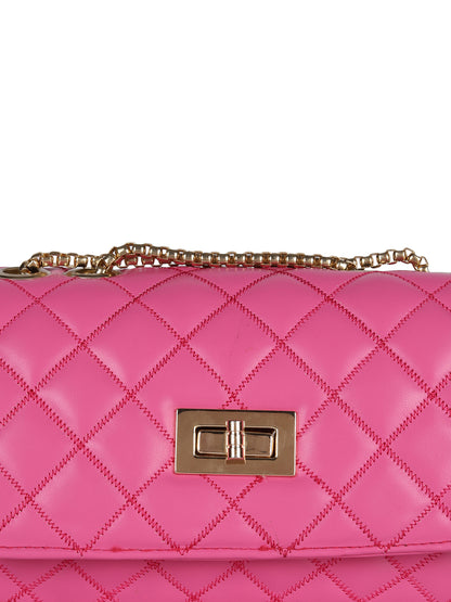 MINI WESST Pink Solid Sling Bag(MWHB219PK)