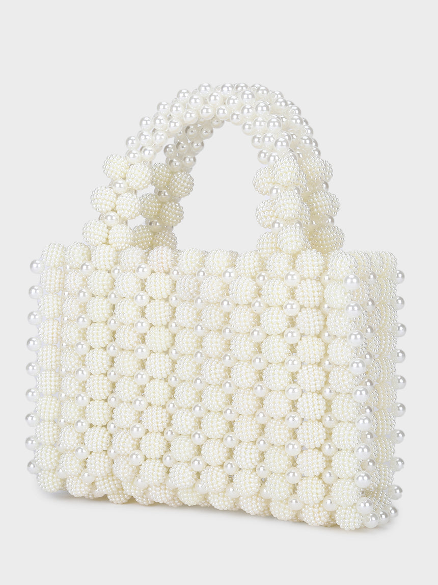 Pearl White Bucket Bag