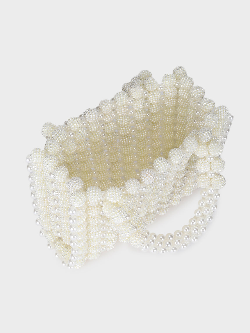 Pearl White Bucket Bag