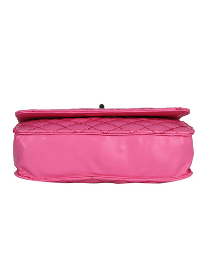 MINI WESST Pink Solid Sling Bag(MWHB219PK)