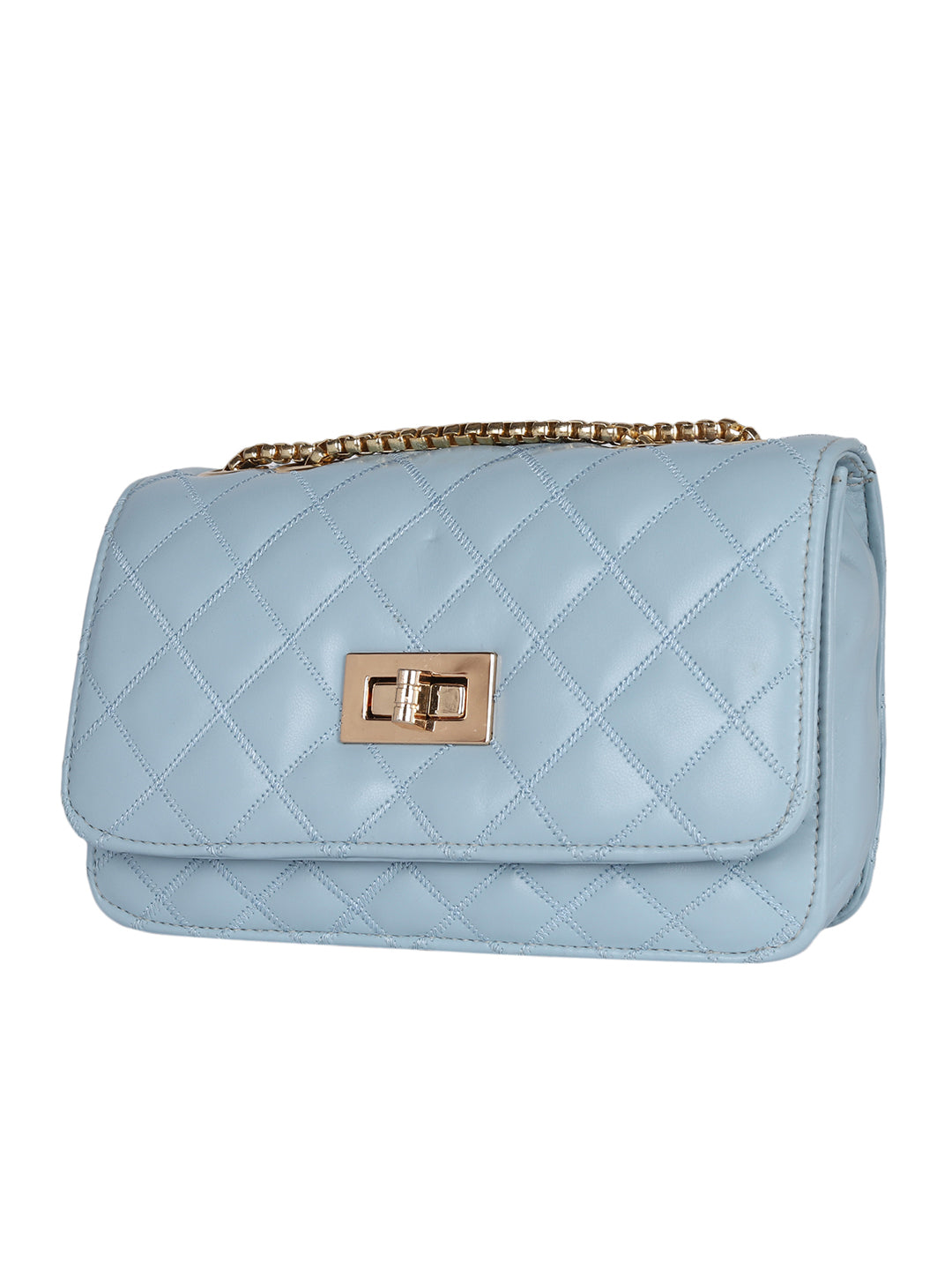 MINI WESST Blue Solid Sling Bag(MWHB220BB)