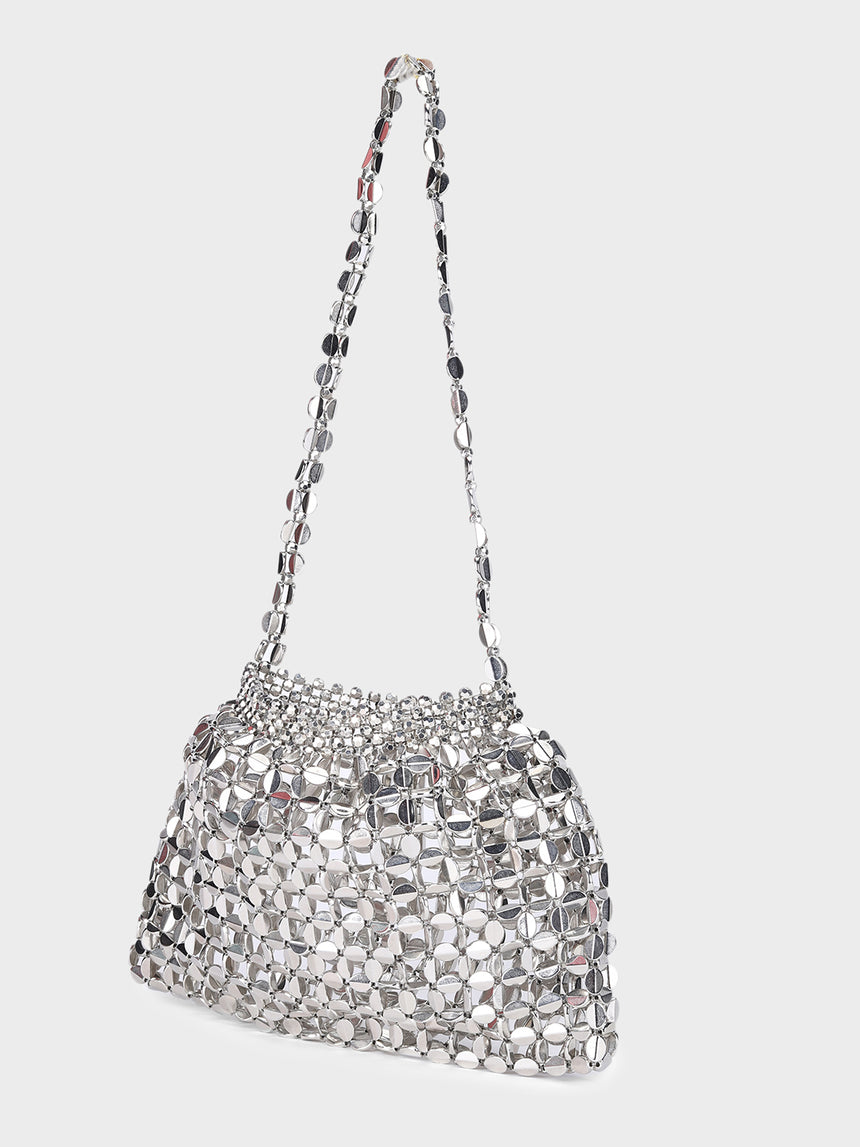 Aura Silver Clutch