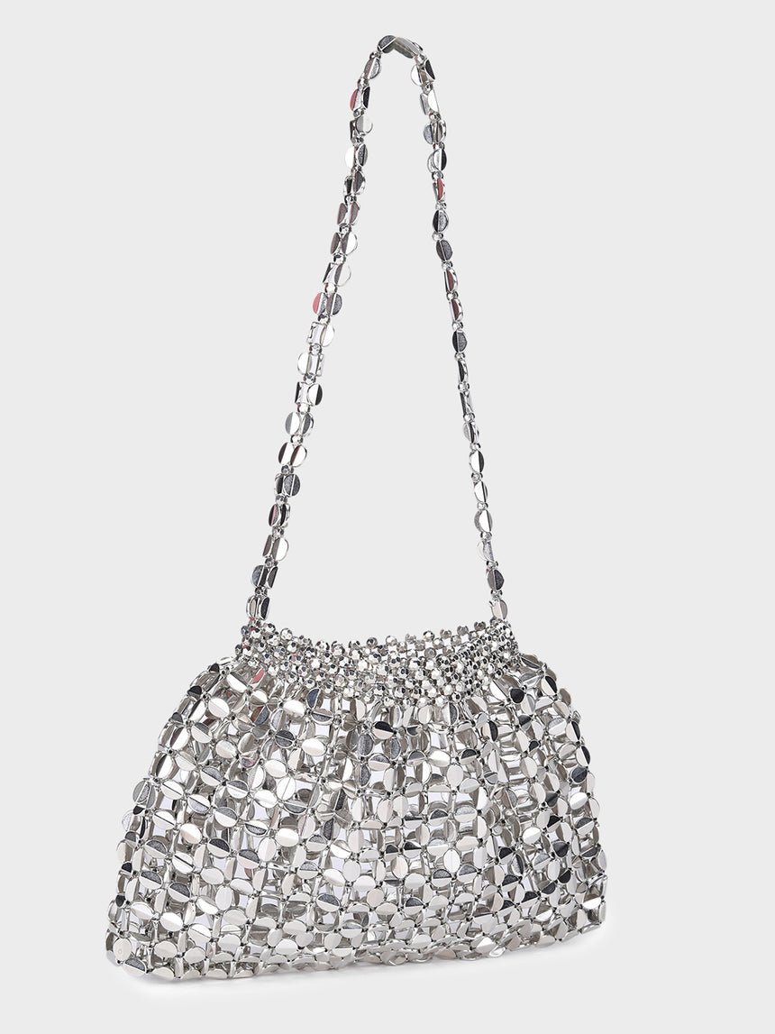 Aura Silver Clutch