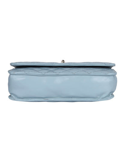 MINI WESST Blue Solid Sling Bag(MWHB220BB)