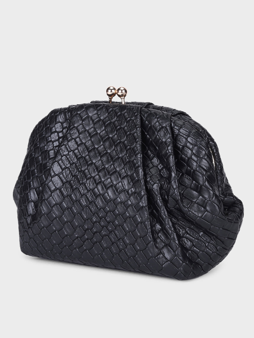 Agathe Black Clutch