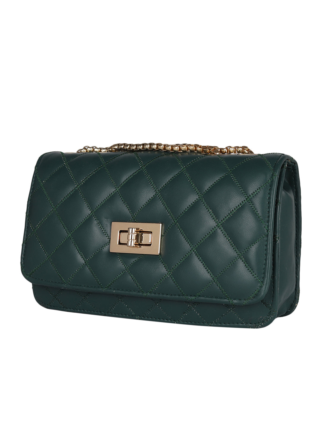 MINI WESST Green Solid Sling Bag(MWHB222GR)