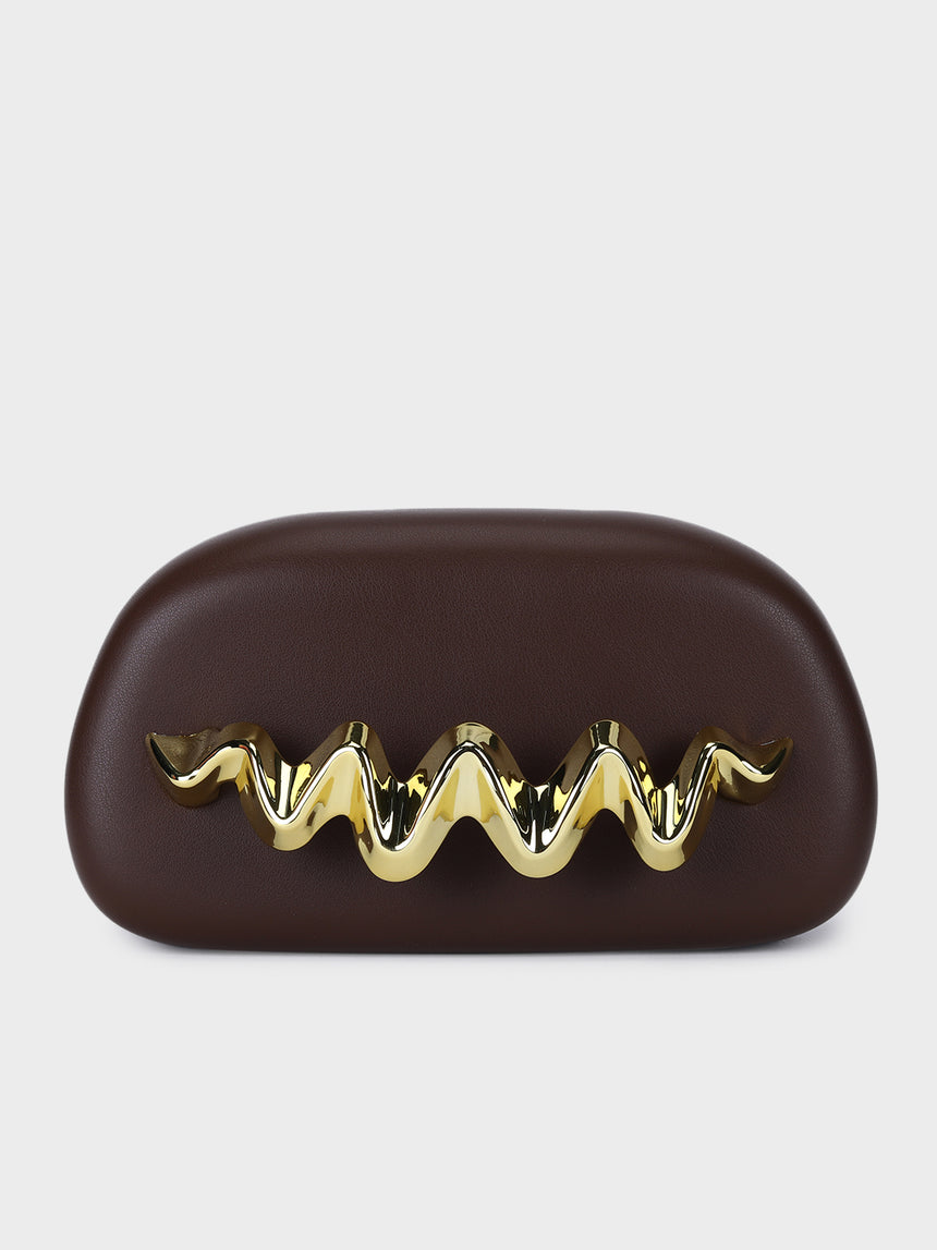 Inaya Brown Clutch