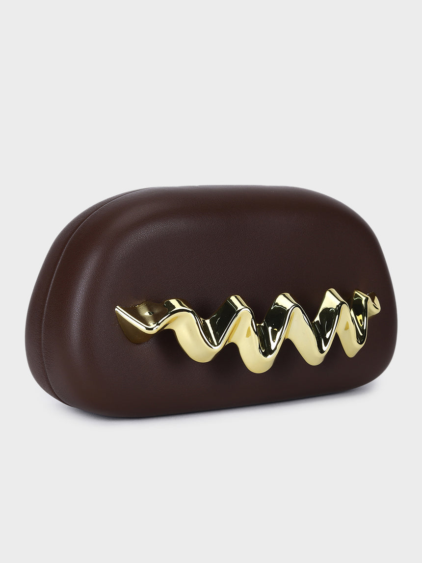 Inaya Brown Clutch