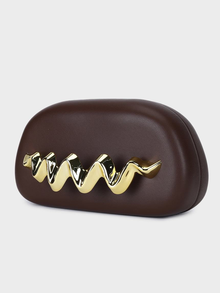 Inaya Brown Clutch