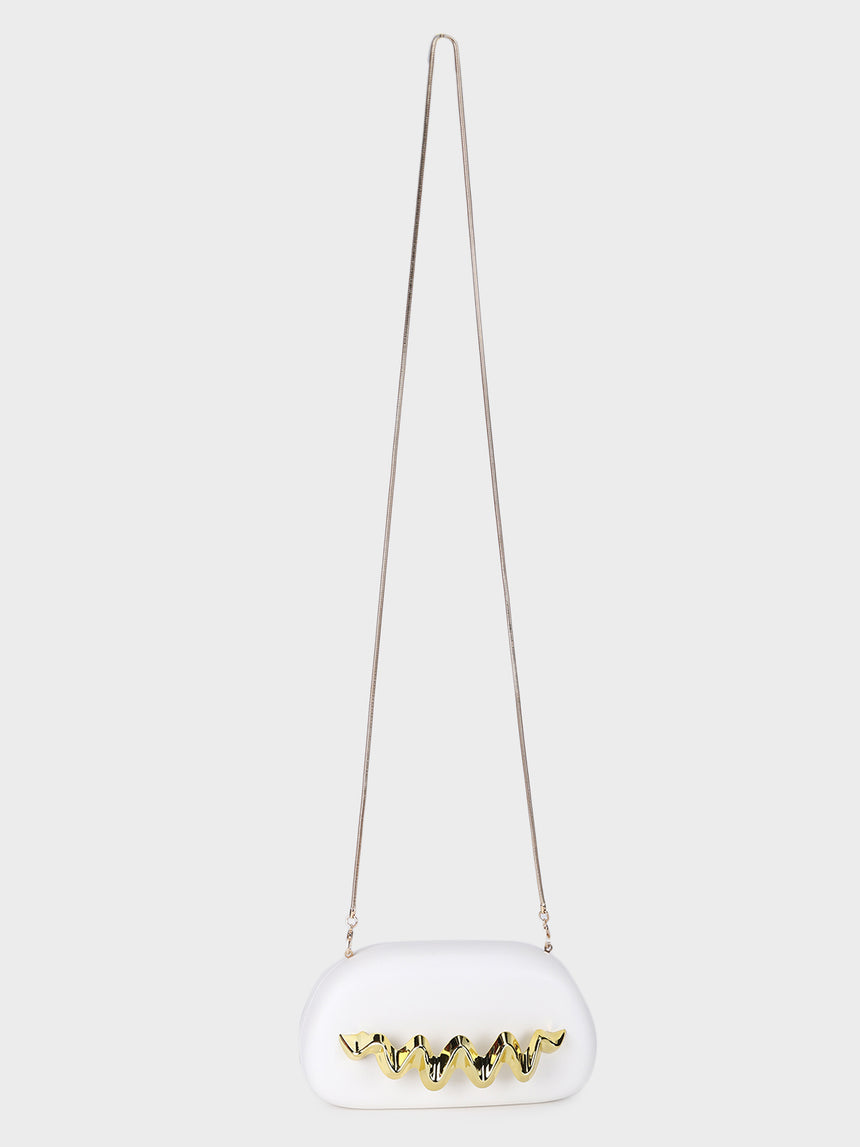 Inaya White Clutch