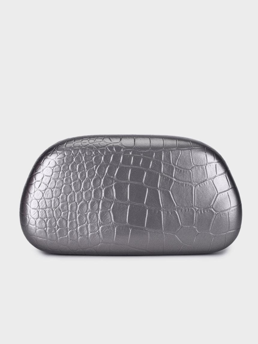 Cleo Silver Clutch