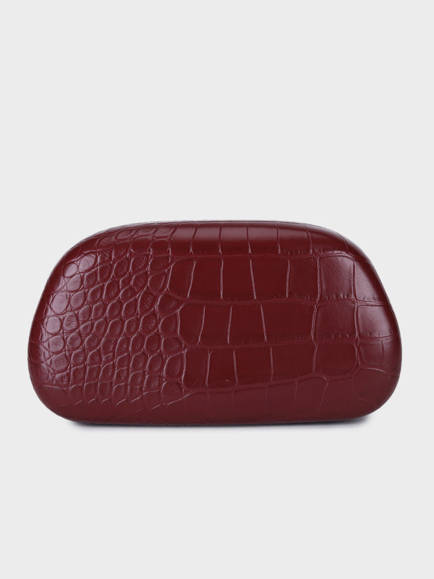 Cleo Maroon Clutch