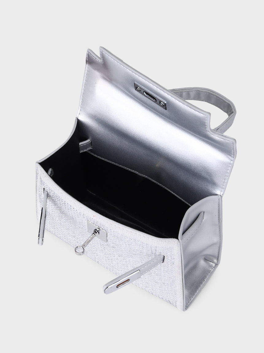 The Muse Silver Clutch