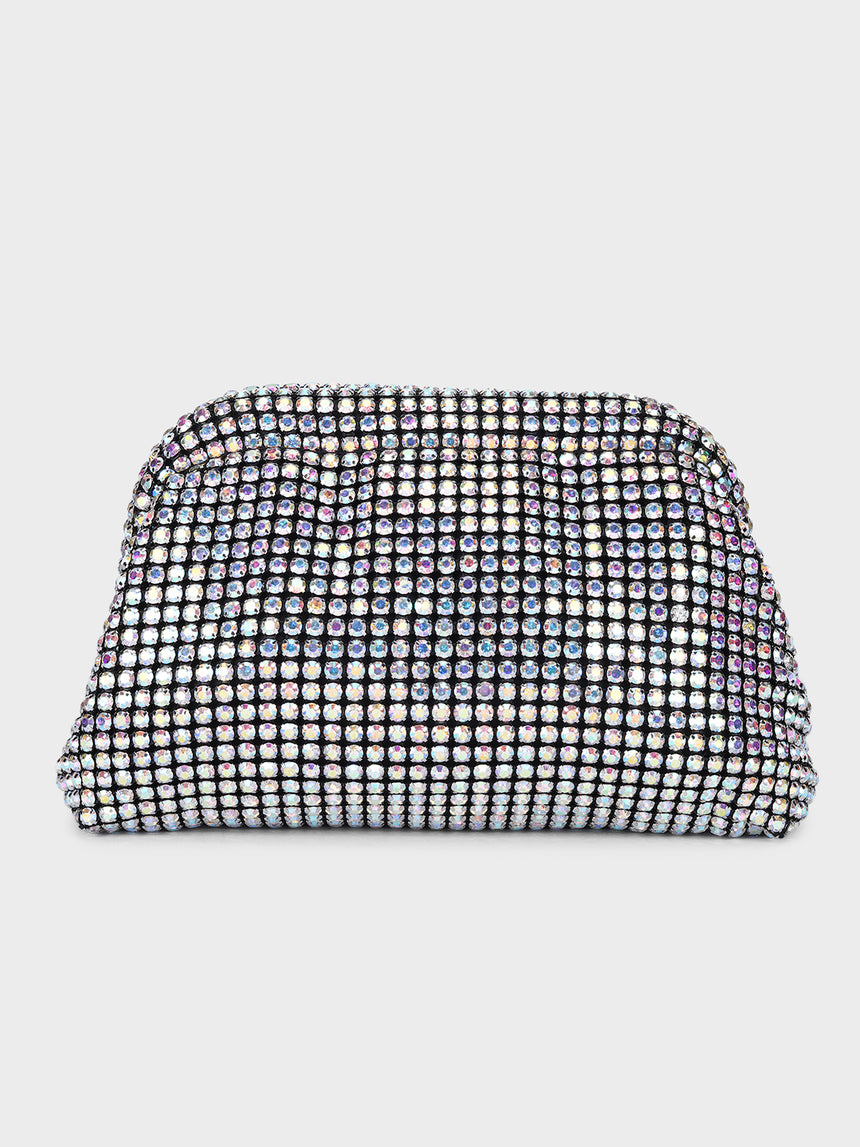 Edith Silver Clutch