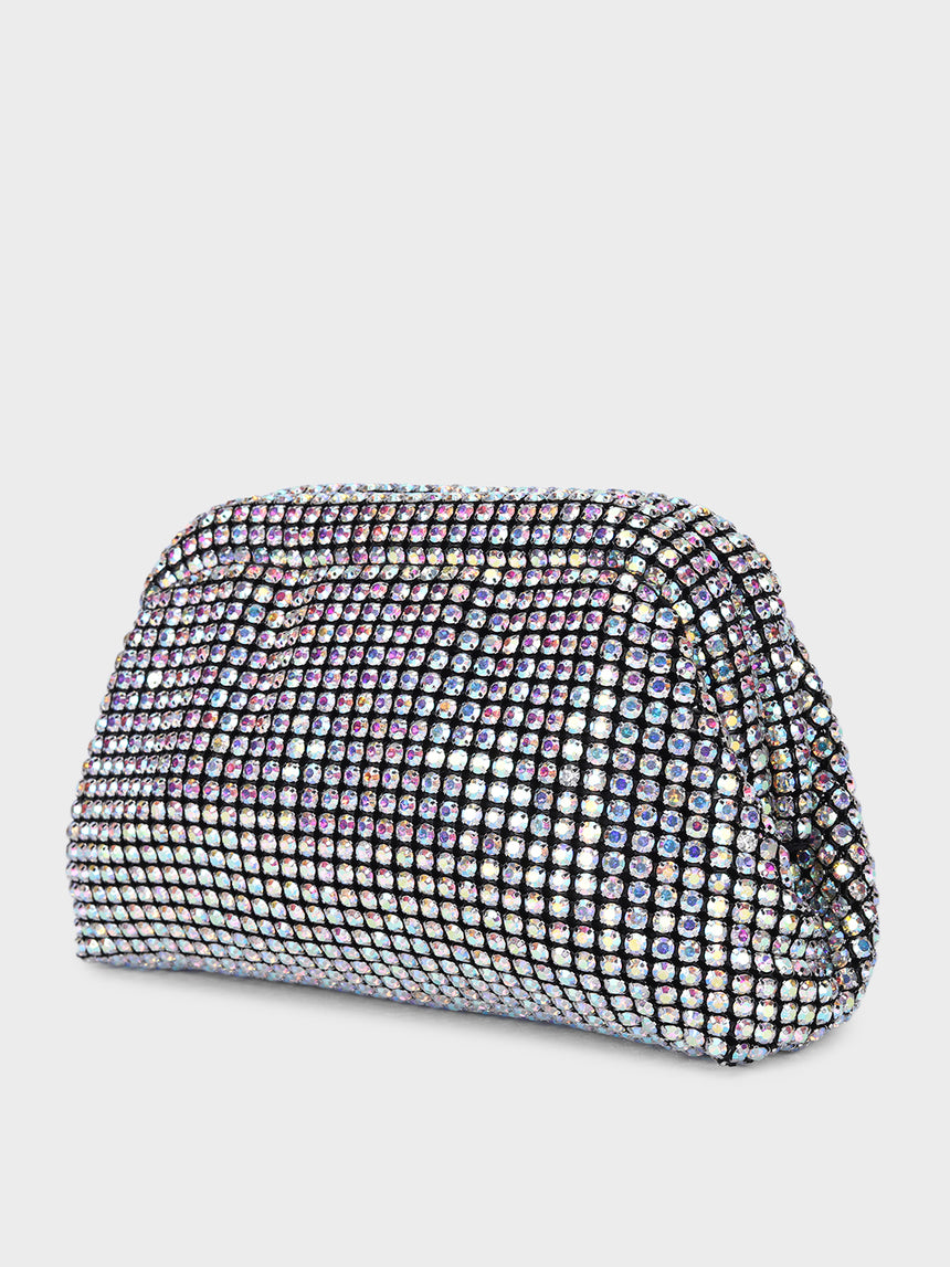 Edith Silver Clutch
