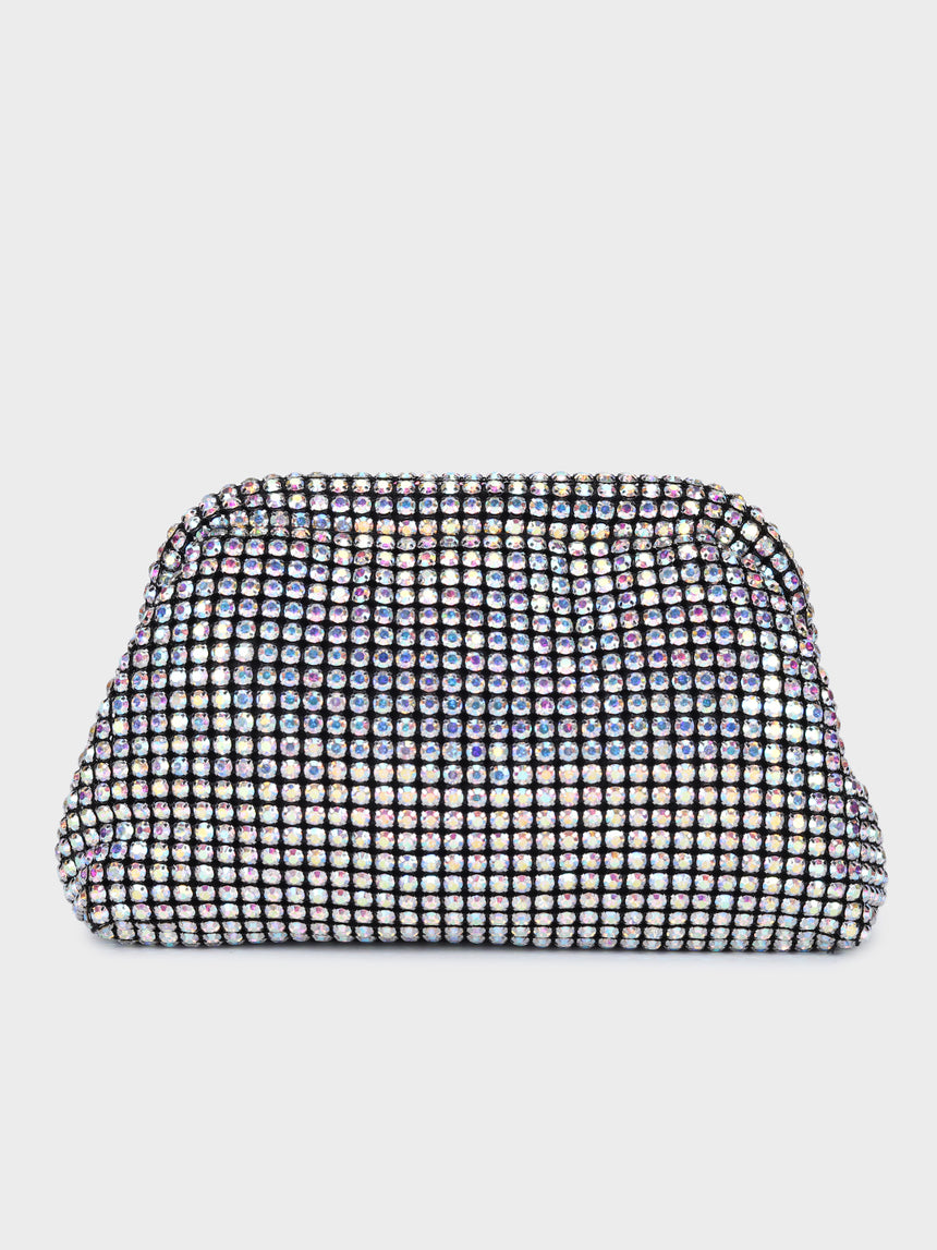 Edith Silver Clutch