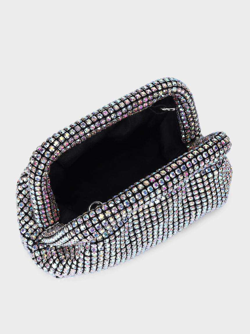 Edith Silver Clutch
