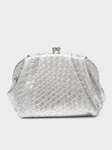 Agathe Silver Clutch