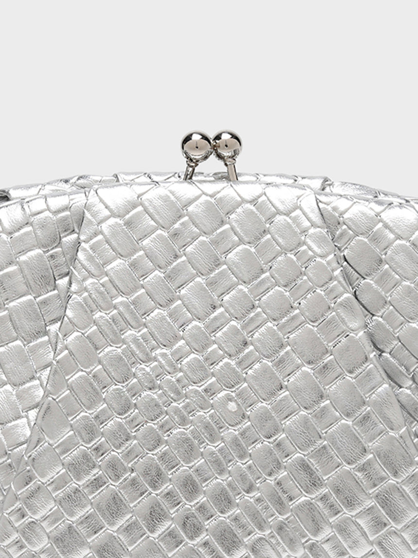 Agathe Silver Clutch