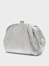 Agathe Silver Clutch