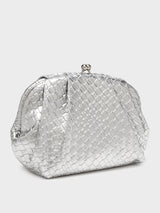 Agathe Silver Clutch