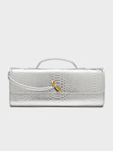 Elena Silver Clutch