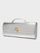 Elena Silver Clutch