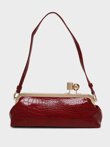 Paula Maroon Clutch