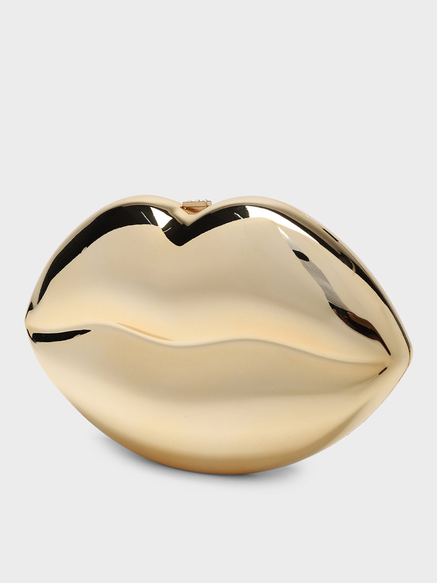 Mr. Lips Gold Clutch