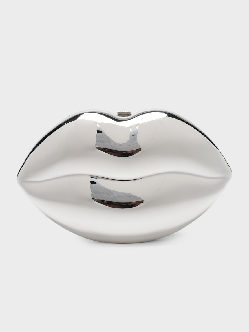 Mr. Lips Silver Clutch