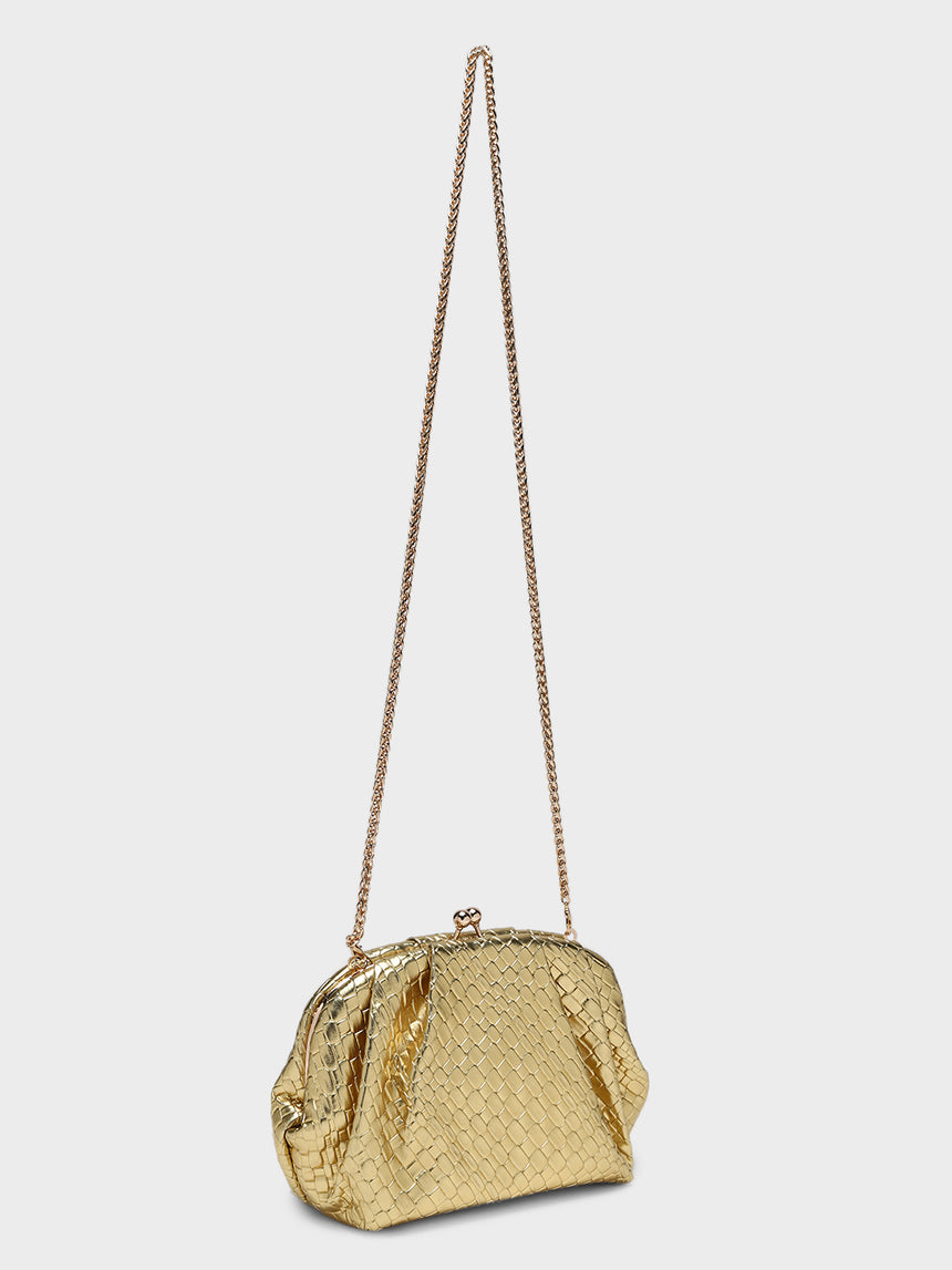 Agathe Gold Clutch