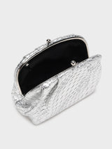 Agathe Silver Clutch