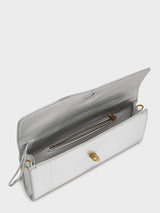 Elena Silver Clutch
