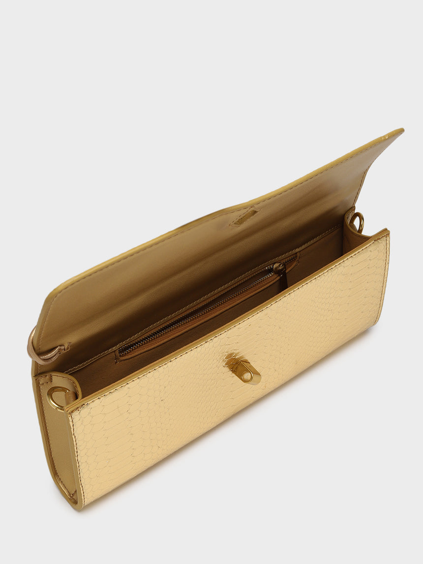 Elena Gold Clutch