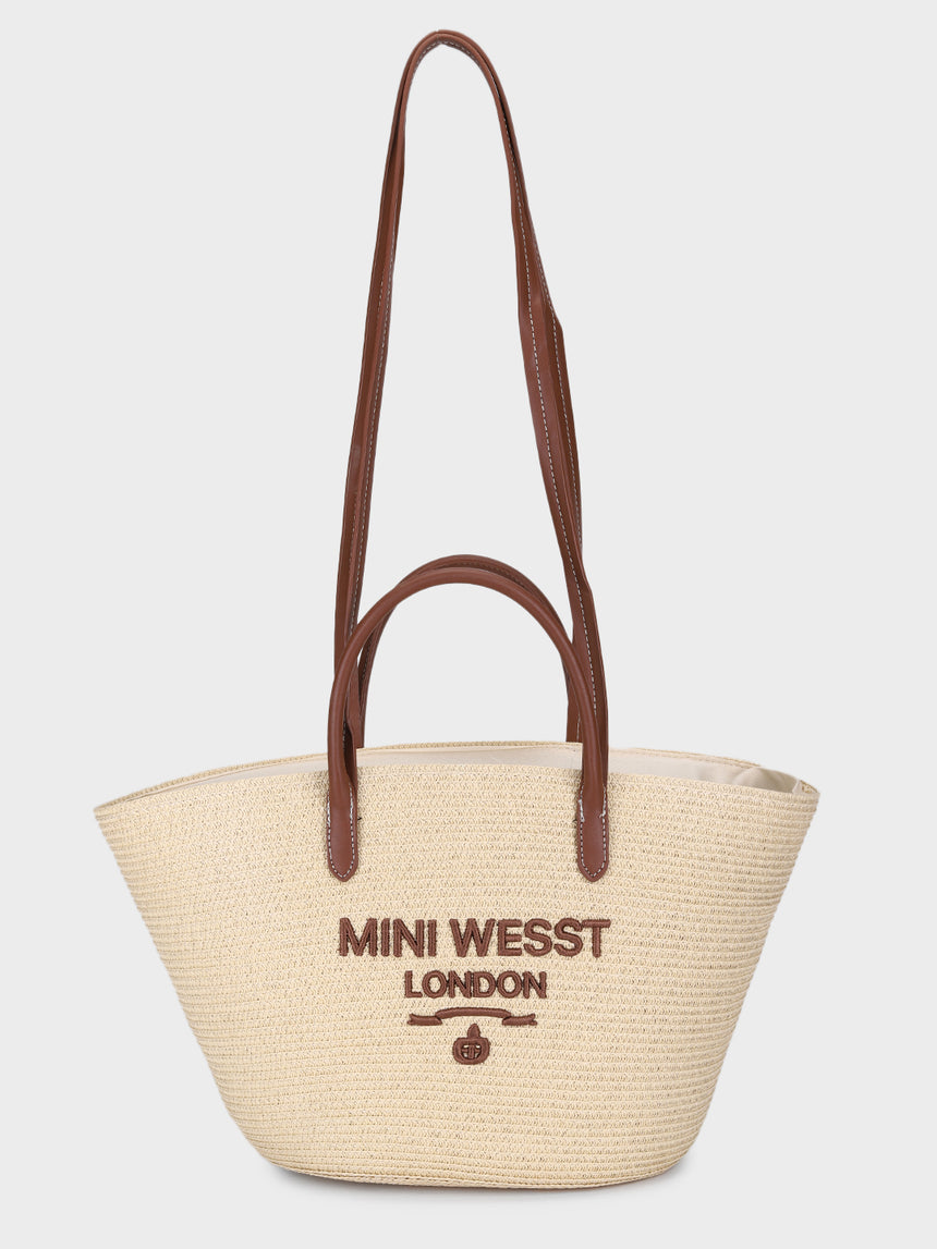 Beach Please Beige Tote Bag