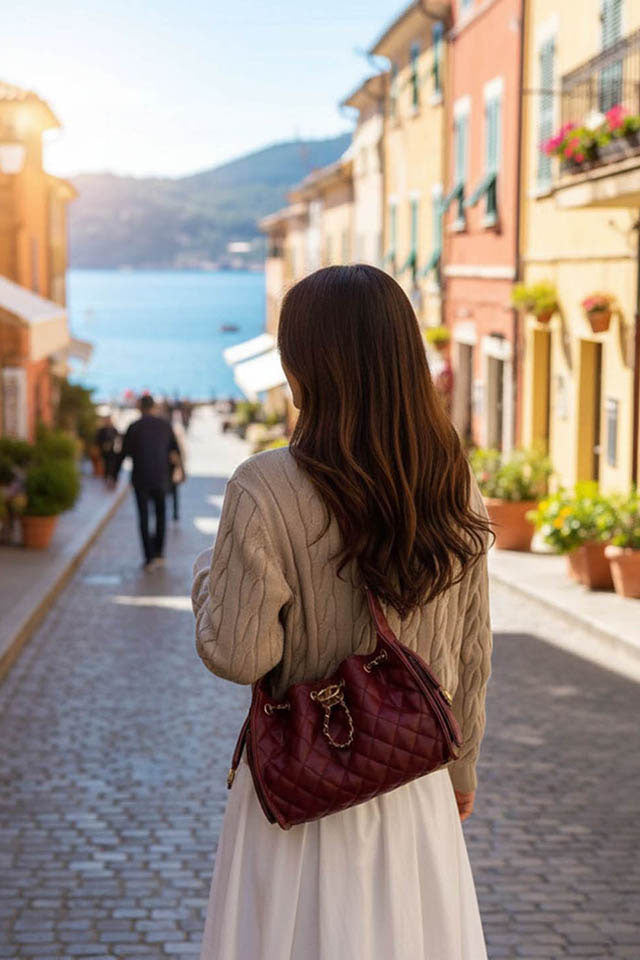 Dylan Maroon Handbag