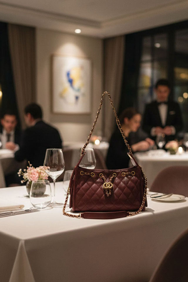 Dylan Maroon Handbag