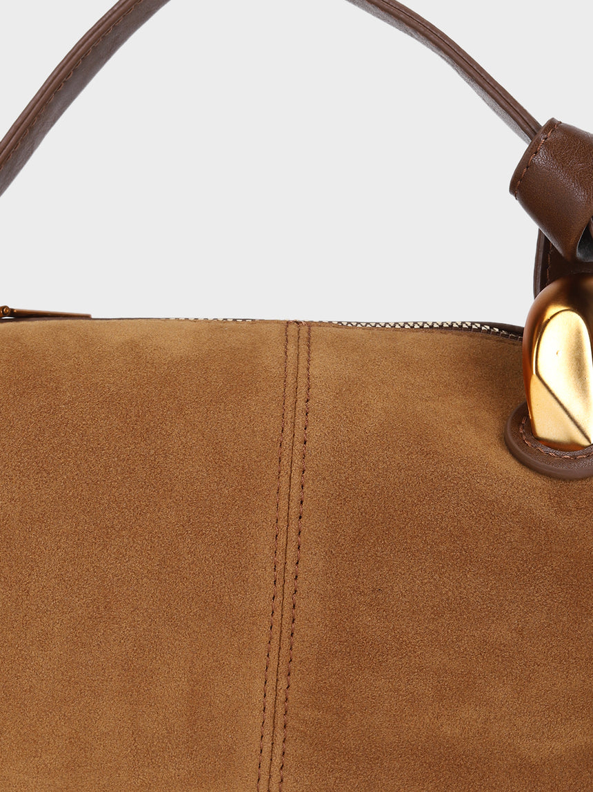 Blake Suede Beige Handbag