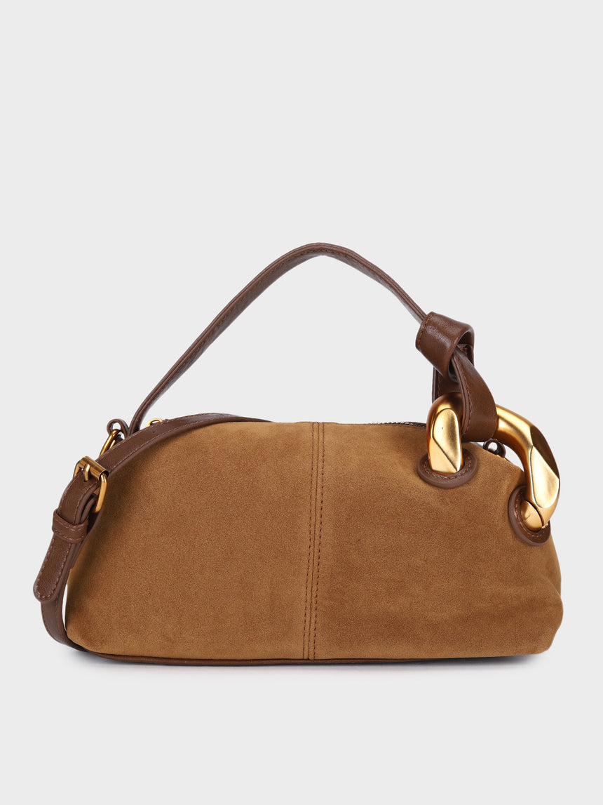 Blake Suede Beige Handbag