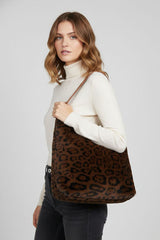 Leopard Trails Dark Brown Handbag